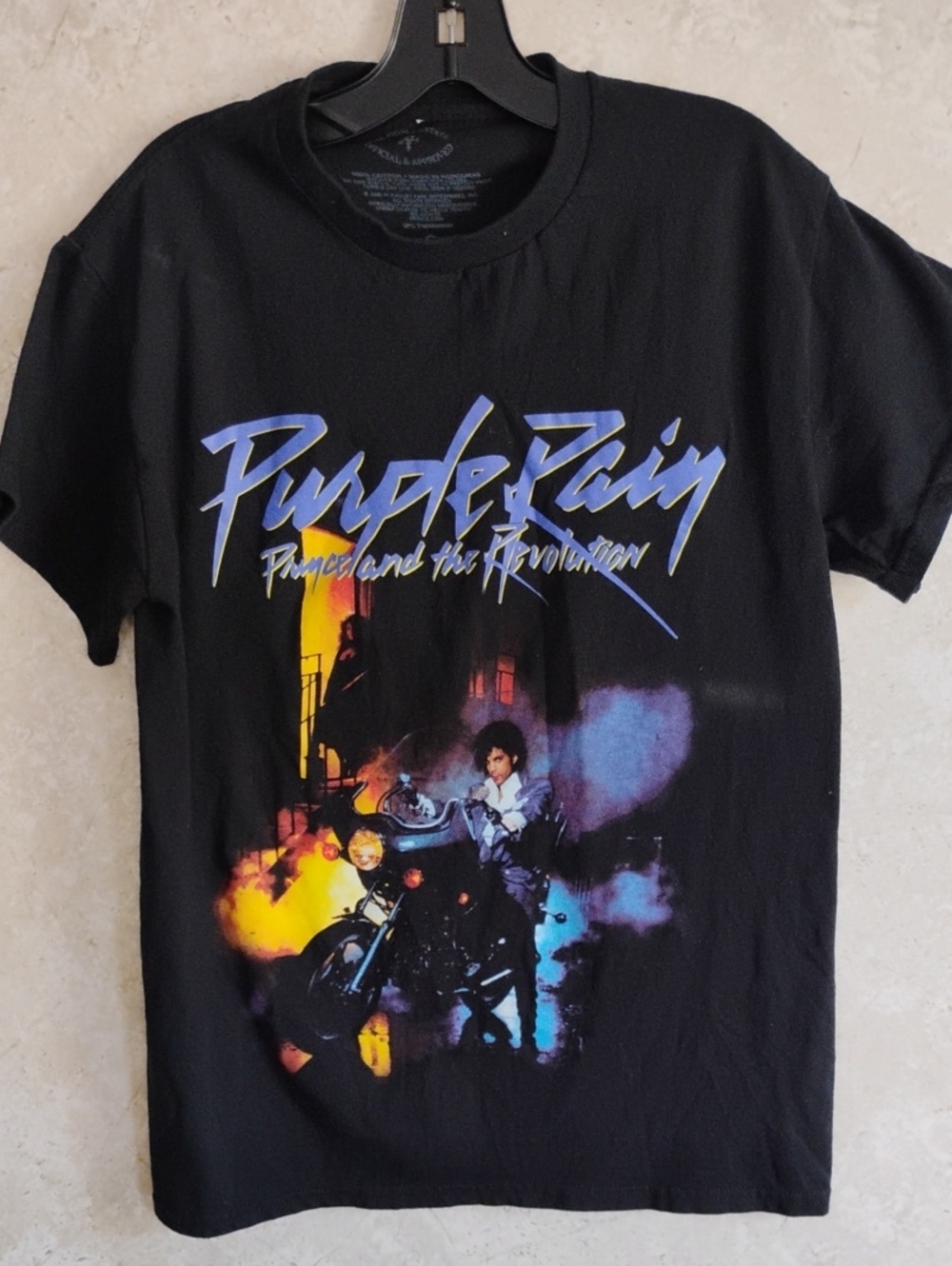 Prince 'Purple Rain' Graphic Tee - Black, Size Small